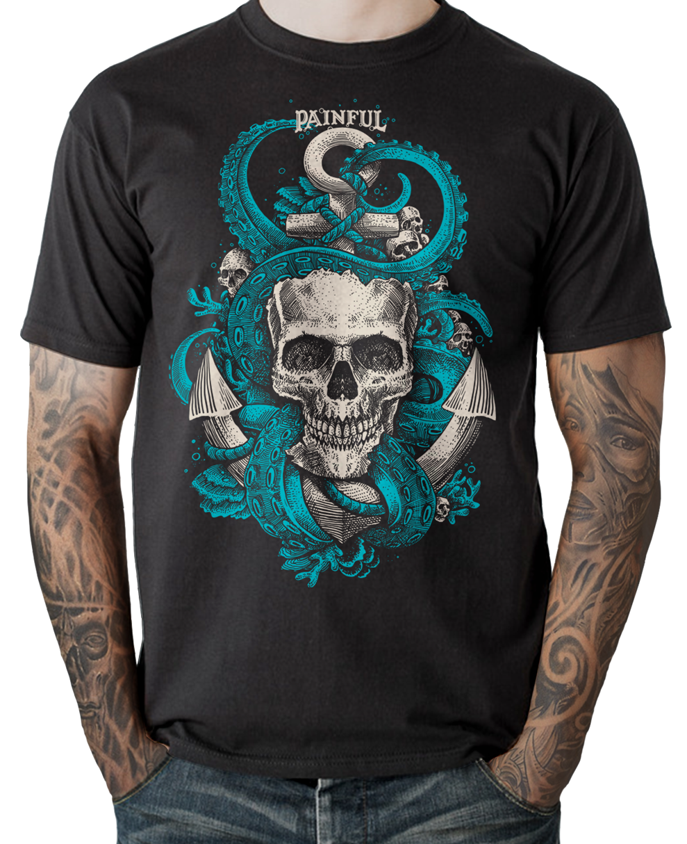 T shirt OctoSkull: L