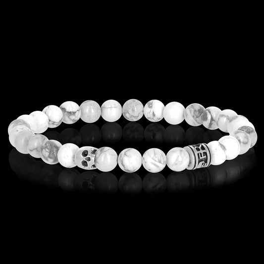 FLIBUSITER Mini - Howlite - bracelet en howlite et argent