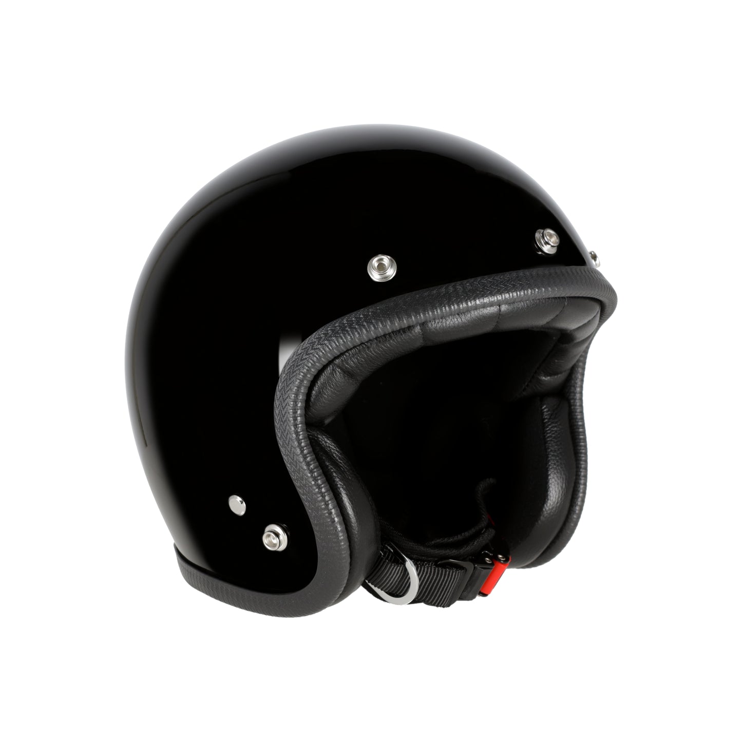 CASQUE JET NOIR BRILLANT 70'S SEVENTIES