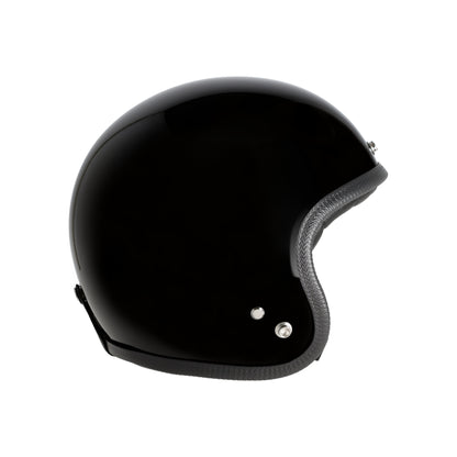 CASQUE JET NOIR BRILLANT 70'S SEVENTIES