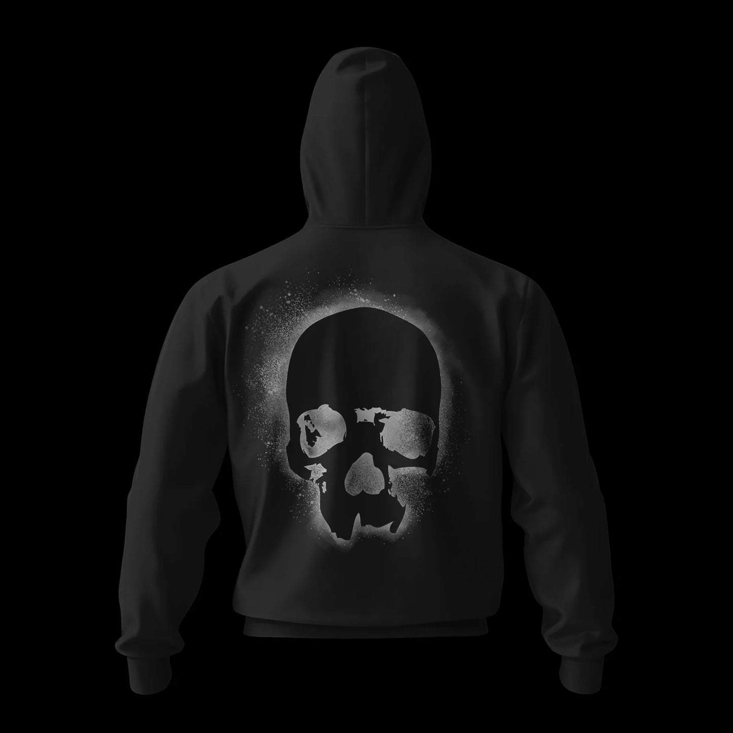 FLIBUSTIER Hoodie Noir Stencil Art Skullwear