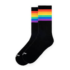 raibow pride black socks